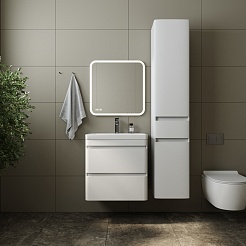 Style Line Тумба с раковиной подвесная Атлантика 60, Люкс антискрейч, PLUS – фотография-12